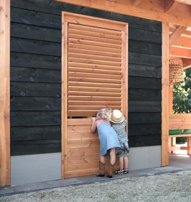 Shutterscherm douglas, 89 x 224 cm, onbehandeld.