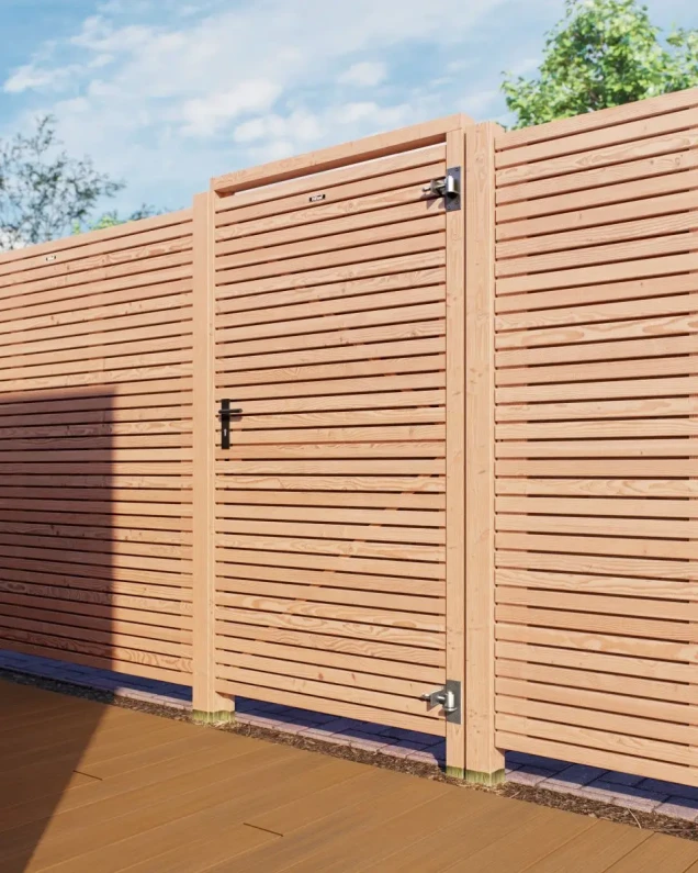 Douglas blank Elan tuindeur 100x180cm horizontaal op verstelbaar stalen frame