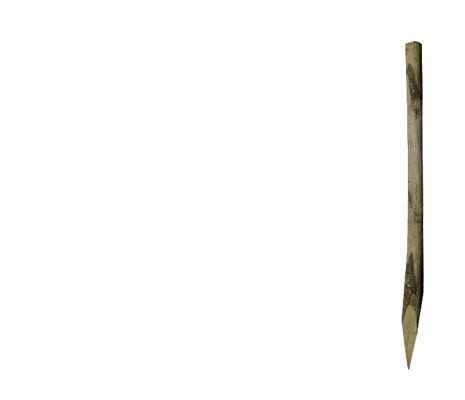 Ronde paal tamme kastanjehout geschild, Ø 6/8 x 250 cm.