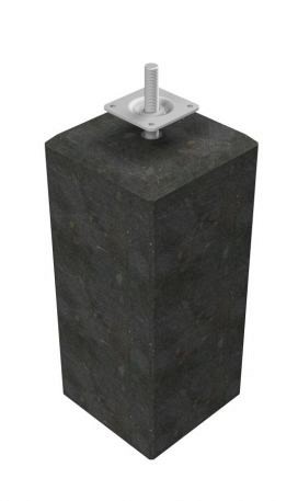 Betonpoer XL 22x22x40 cm, antraciet, schroefdraad M20