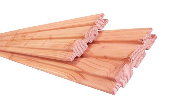 Douglas geschaafd 2-zijdig triple profielplank 2.7x14.5 cm, onbehandeld