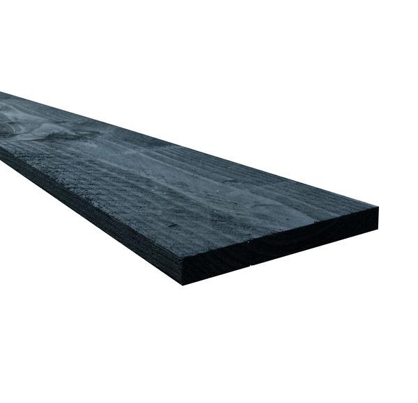 Douglas fijnbezaagde plank 2,2 x 20,0 cm, Zwart gespoten A klasse