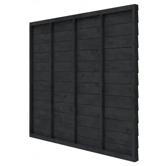 Douglas wandpakket t.b.v. enkelzijdige wand Comfort/DHZ 246,5x224 cm, zwart geïmpregneerd.