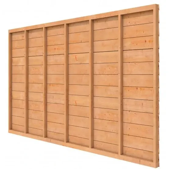 Douglas wandpakket t.b.v. enkelzijdige wand Comfort/DHZ 371x224 cm, kleurloos geïmpregneerd.