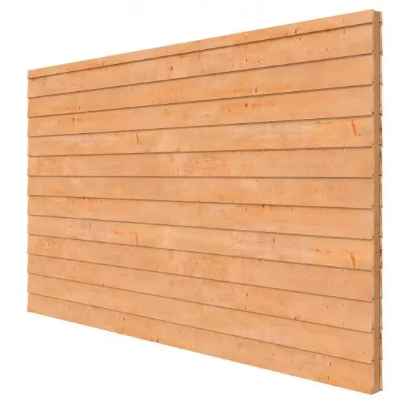 Douglas wandpakket t.b.v. dubbelzijdige wand Comfort/DHZ 371x224 cm, kleurloos geïmpregneerd.
