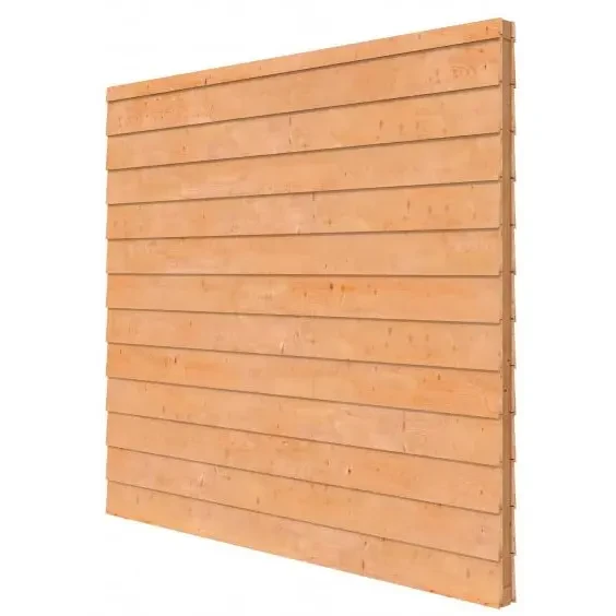 Douglas wandpakket t.b.v. dubbelzijdige wand Comfort/DHZ 246,5x224 cm, kleurloos geïmpregneerd.