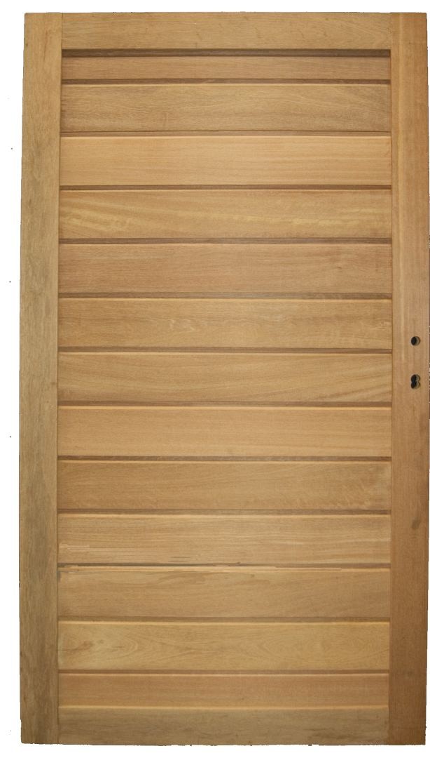 Bangkirai massief poort 22-l met slot 100x180cm links incl. aanslaglat Premium FCQ
