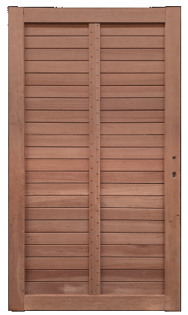 Keruing poort 25 met slot 100x180cm incl. aanslaglat Premium FCQ