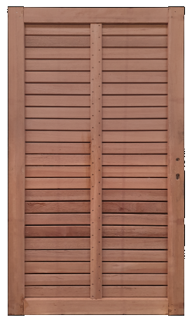 Keruing poort 26 Rhombus met slot 100x180cm incl. aanslaglat Premium FCQ