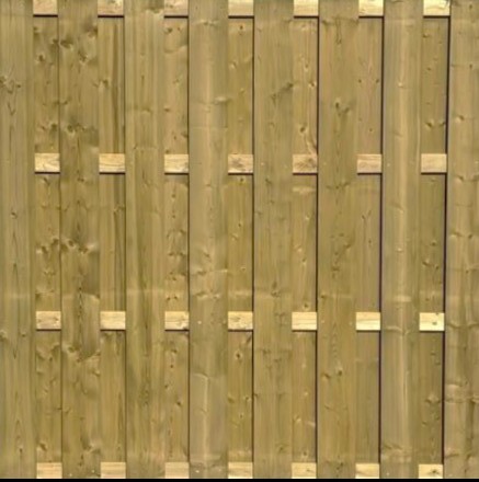 Waxed wood 15-planks Jumboscherm 180x180cm horizontaal/vertikaal